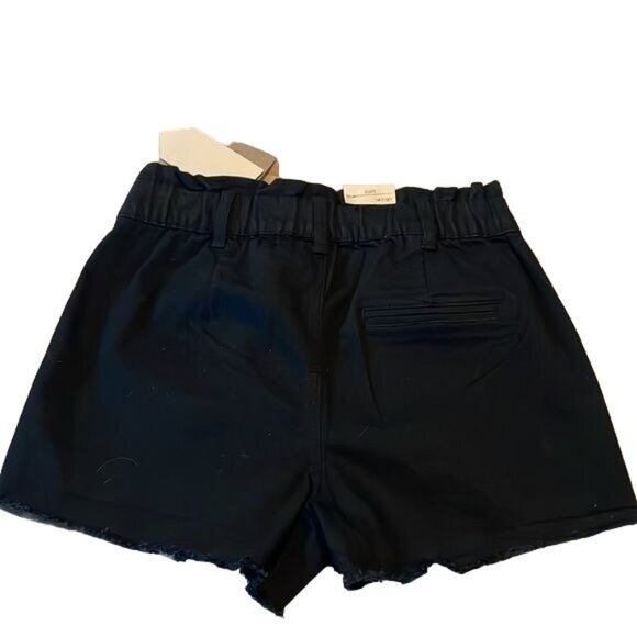 Ban.jara Womens Super High Rise Denim Shorts 7/27 Recycled Frayed Hem Black - Picture 4 of 10